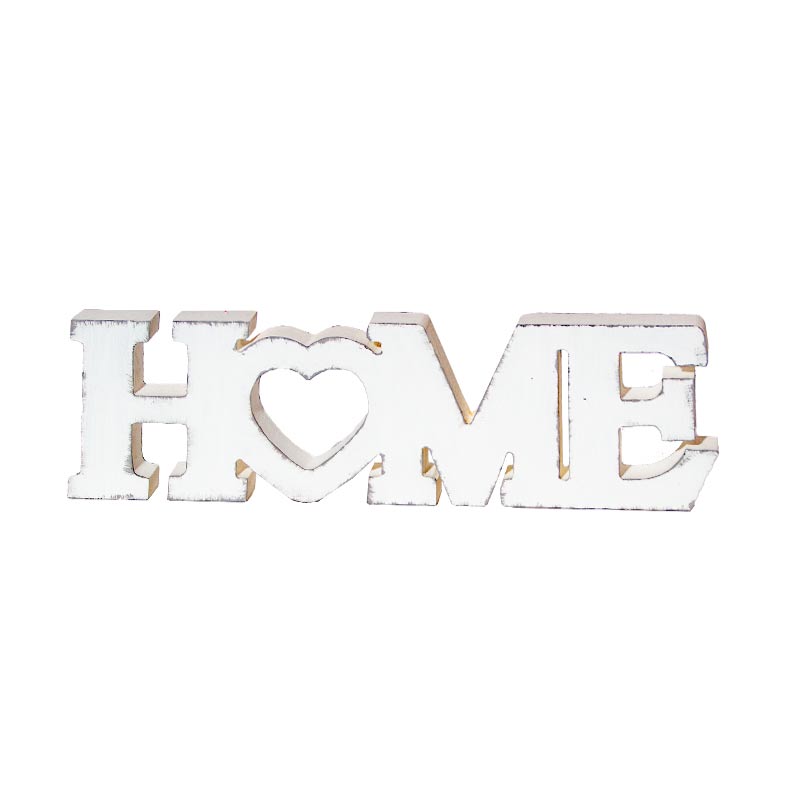 Schriftzug Home Weiss